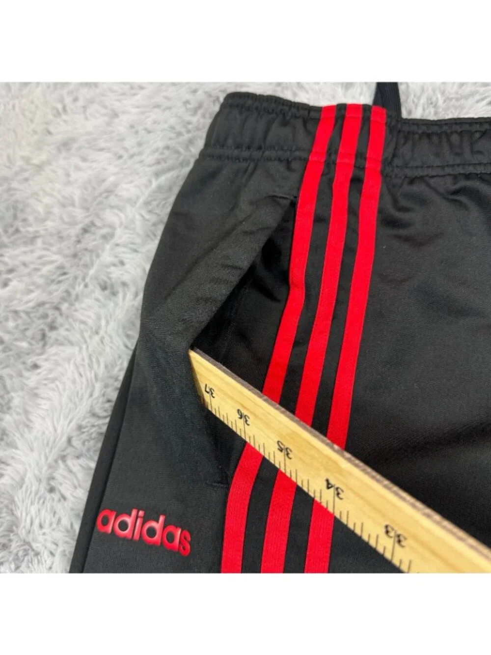 Adidas Pant Men's M Black Polyester Straight Performance Gym Training Workout